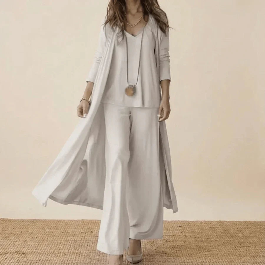 Raquel | Ensemble doux en trois pièces avec tunique et pantalon large