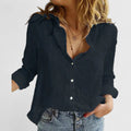 Harper | Chemise Lin Boutonnée Col Festonné