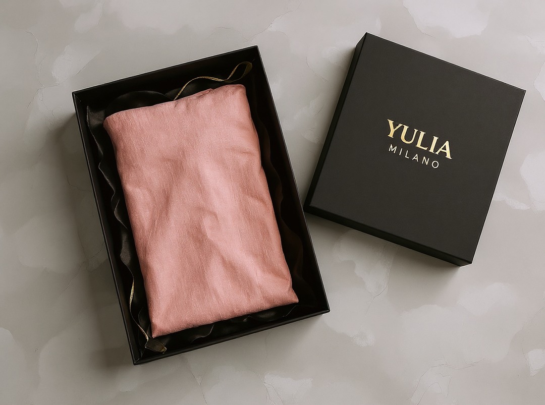 Robe longue minimaliste rose avec décolleté en V en mélange de lin pour femme
