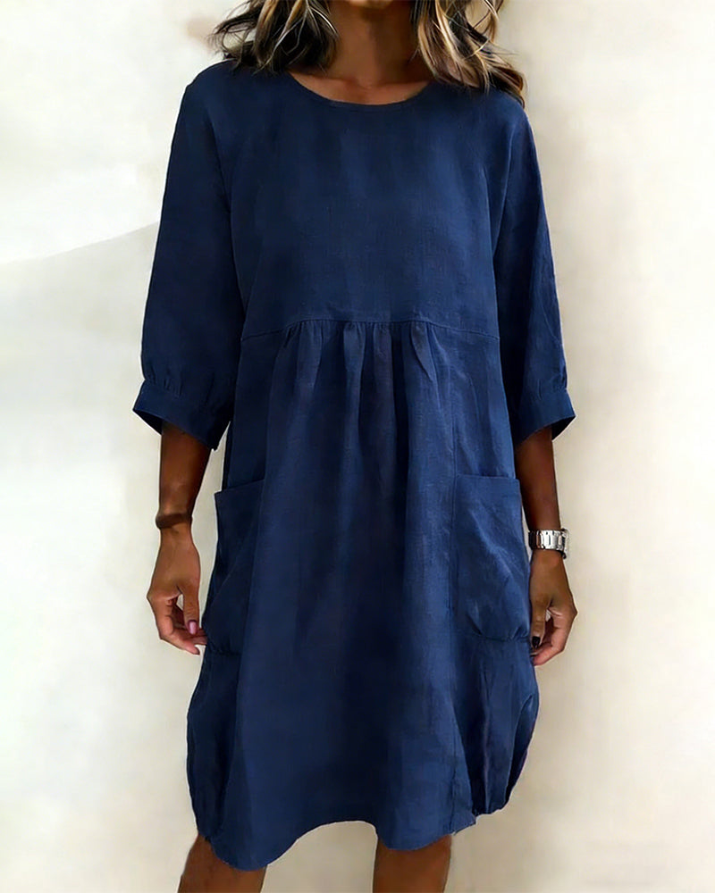 Robe Trois-Quarts Manche Large