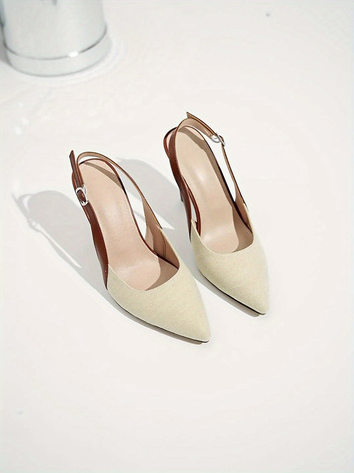 Gemini a dit Amélie | Talons Slingback à Contraste
