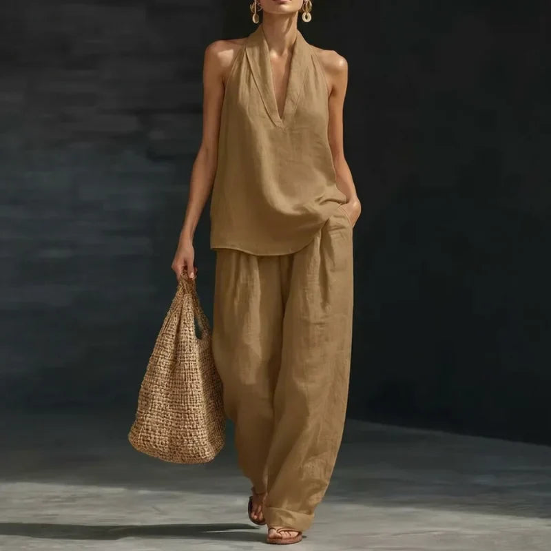 Ainhoa | Ensemble Décontracté : Débardeur et Pantalon Ample