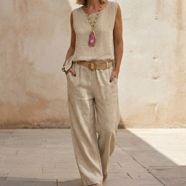 Paloma | Ensemble Top Sans Manches et Pantalon Court Bohémien
