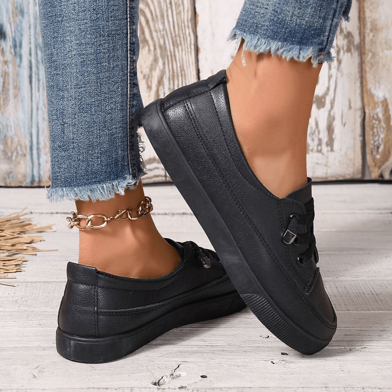 Nola | Chaussures Plates Blanches à Lacets pour Femme avec Semelle Respirante