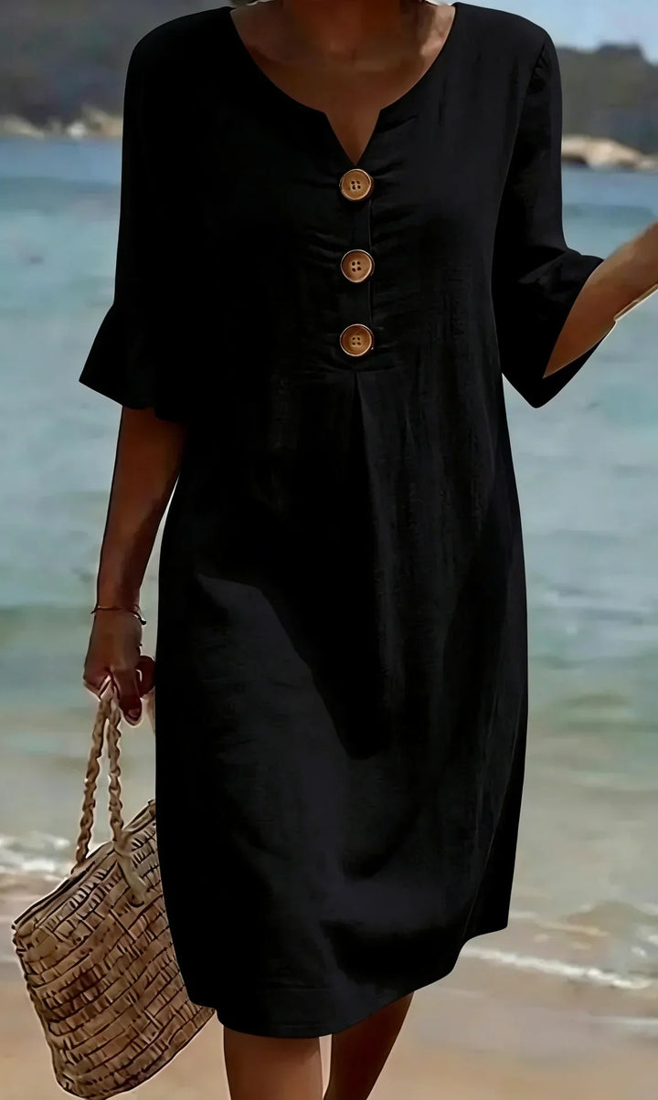 Radmila | Robe Longue Texturée à Manches Longues