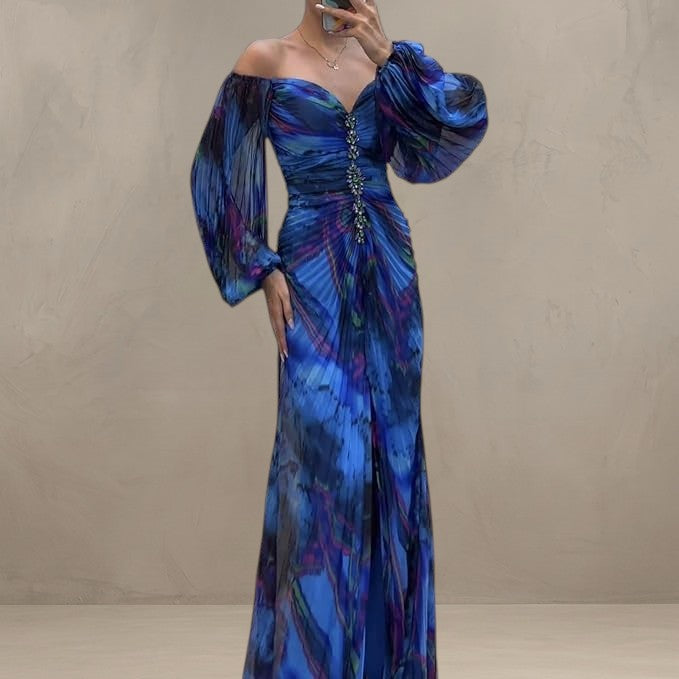 SOPHIE | ROBE DE SOIRÉE LONGUE PLISSÉE