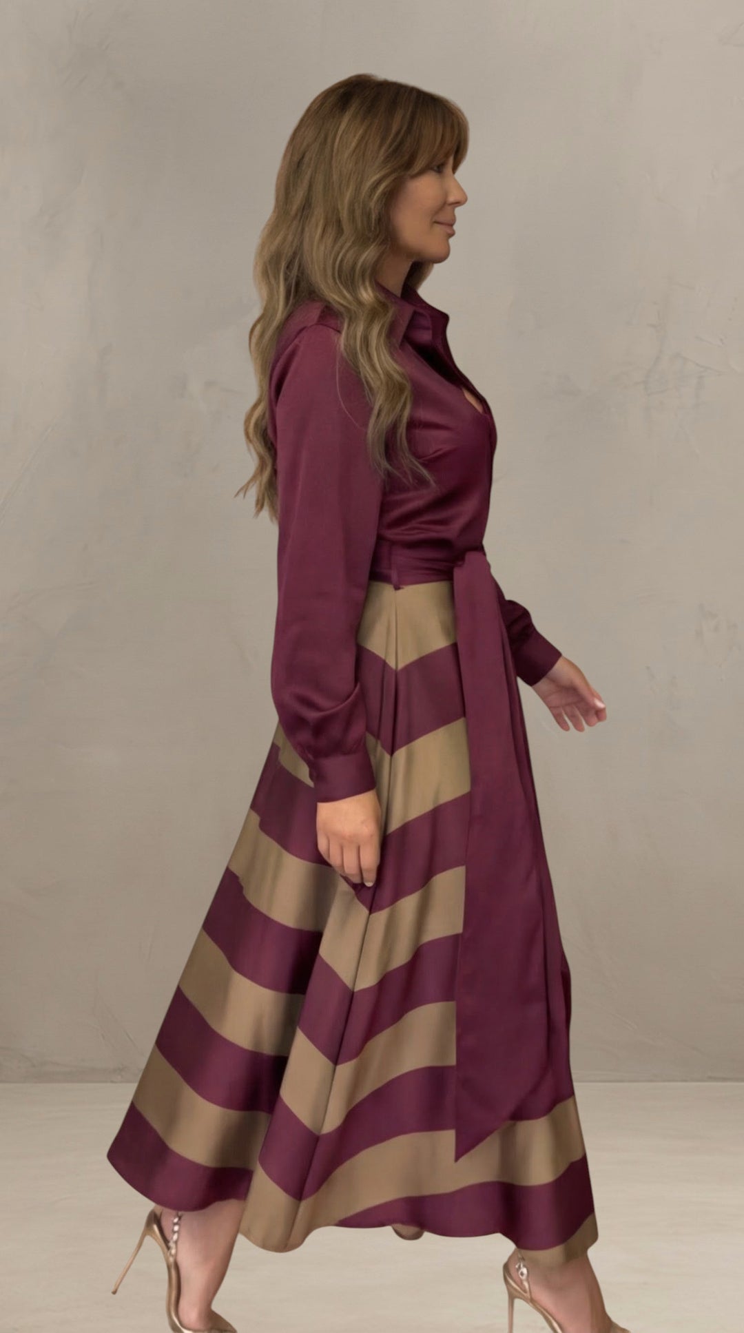 MILA | ROBE MAXI À RAYURES