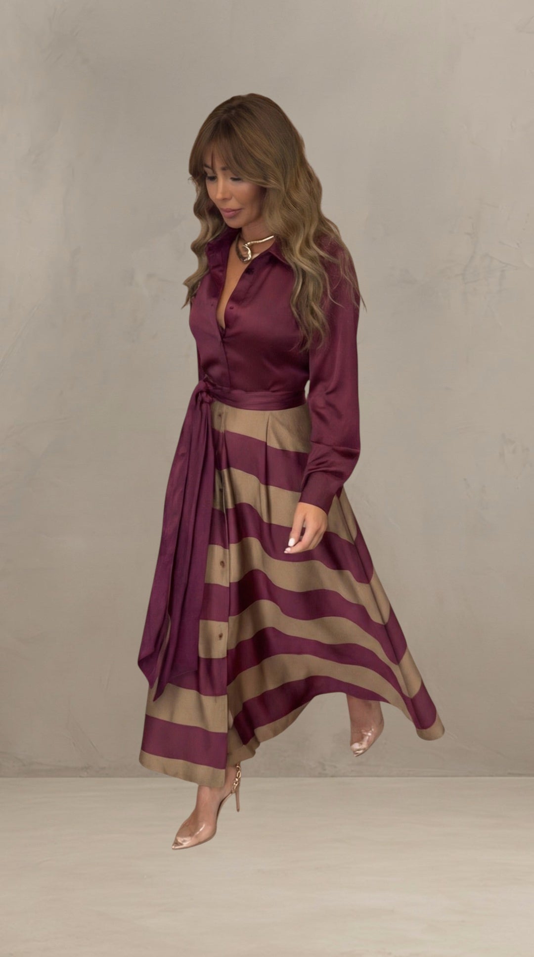 MILA | ROBE MAXI À RAYURES