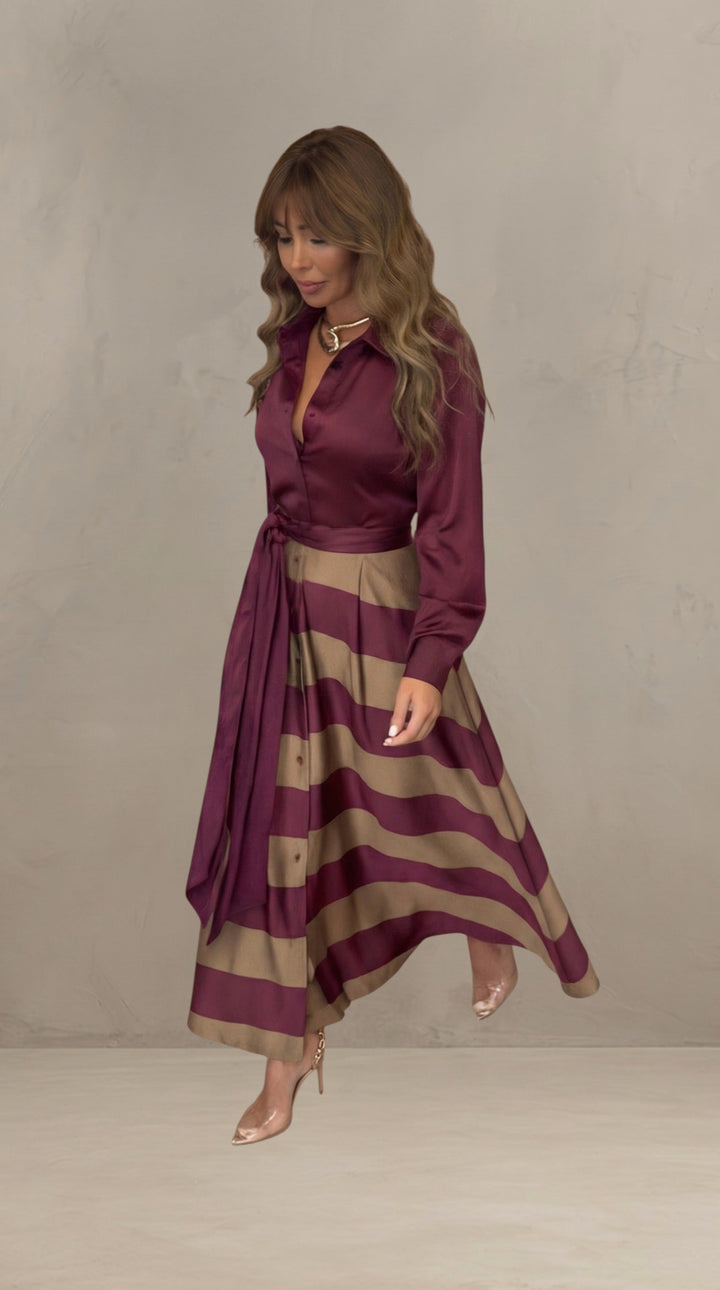 MILA | ROBE MAXI À RAYURES
