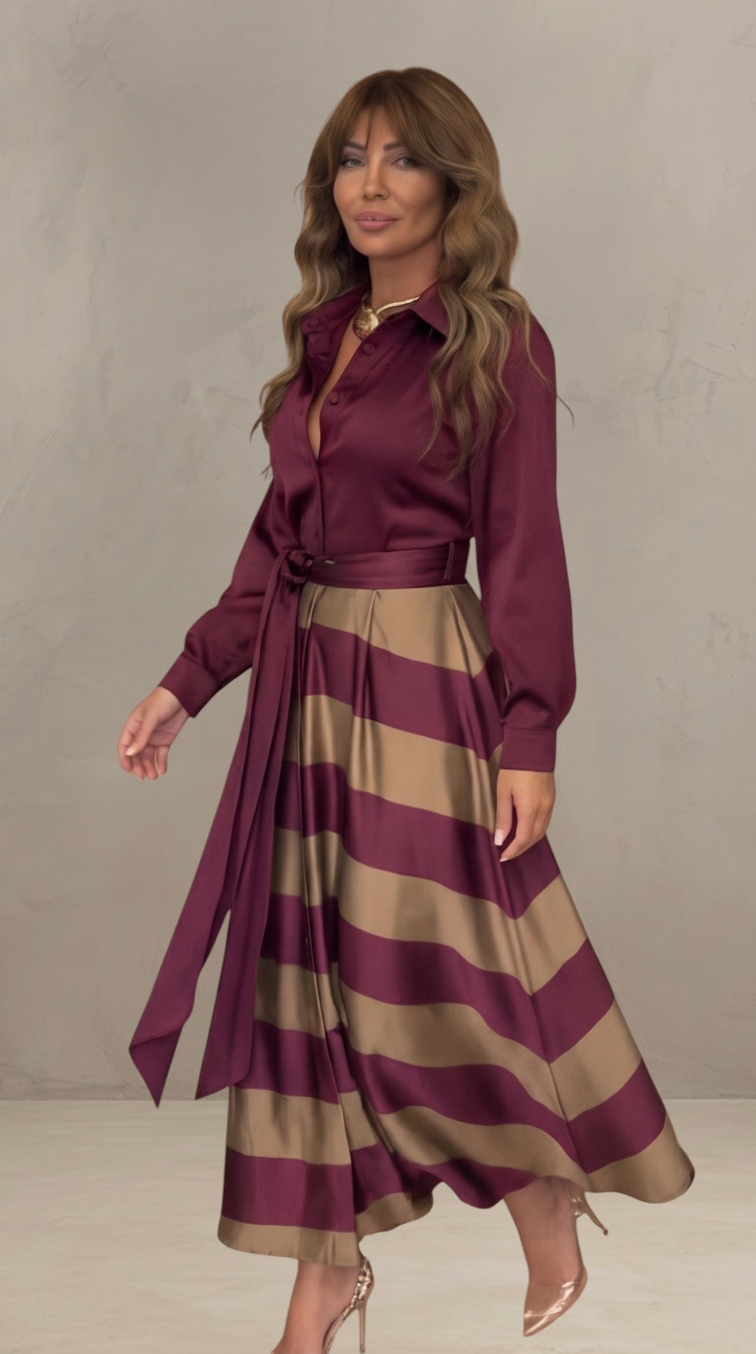 MILA | ROBE MAXI À RAYURES