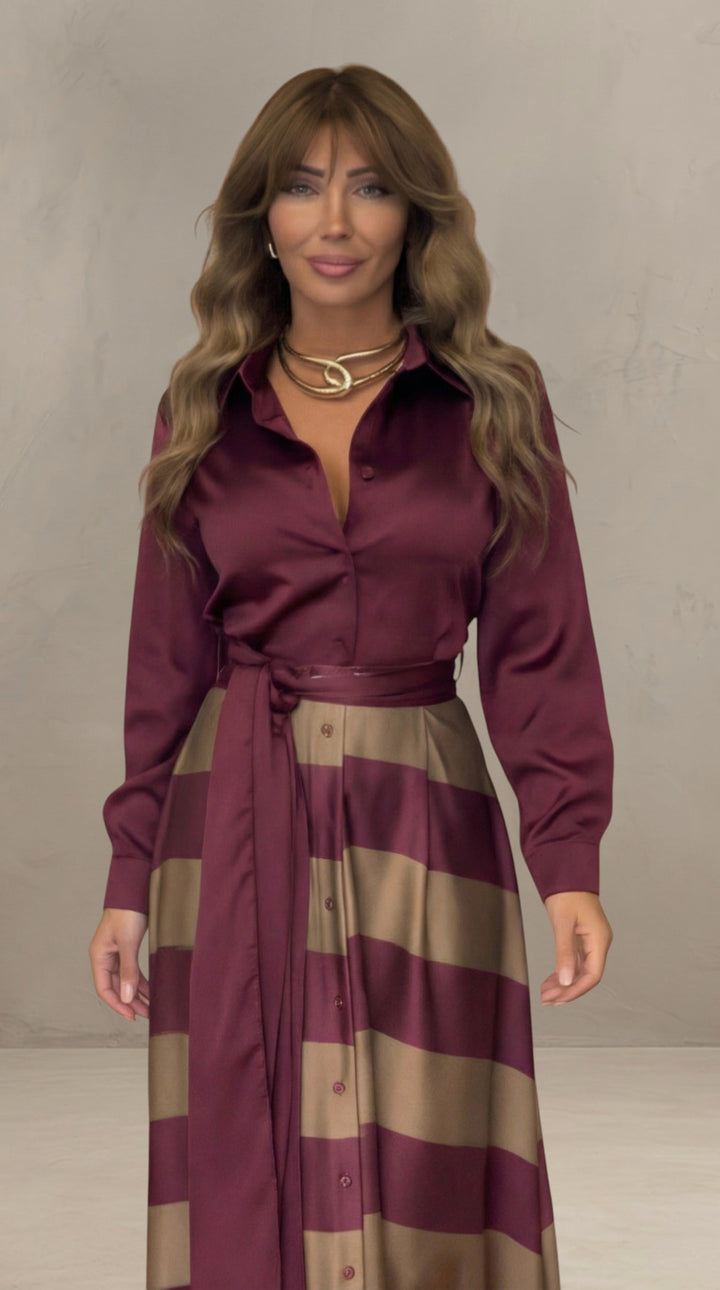 MILA | ROBE MAXI À RAYURES