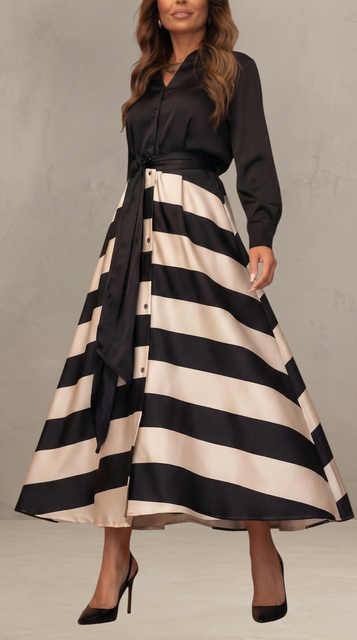 MILA | ROBE MAXI À RAYURES