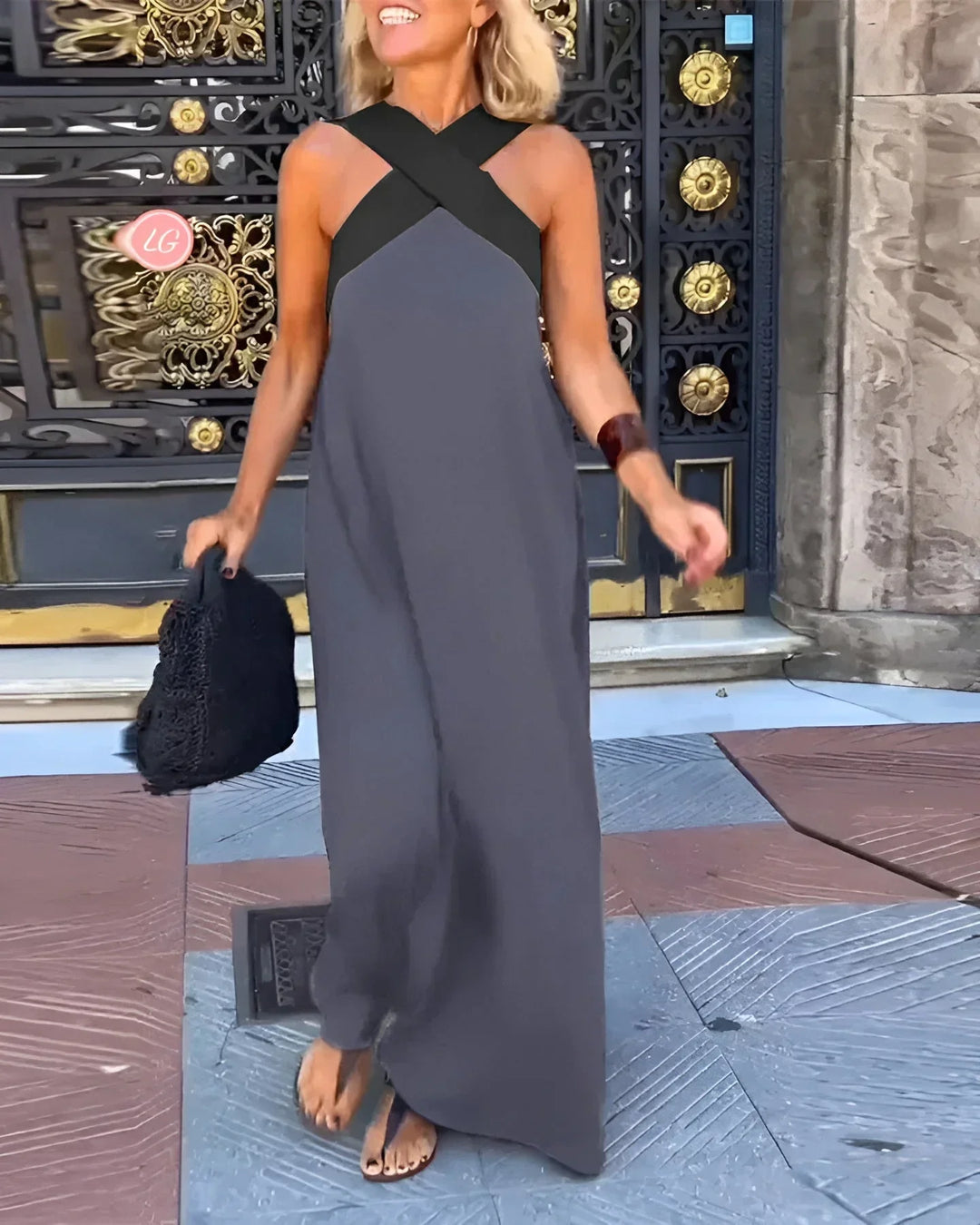 Quirine | Robe Maxi à Devant Enveloppé