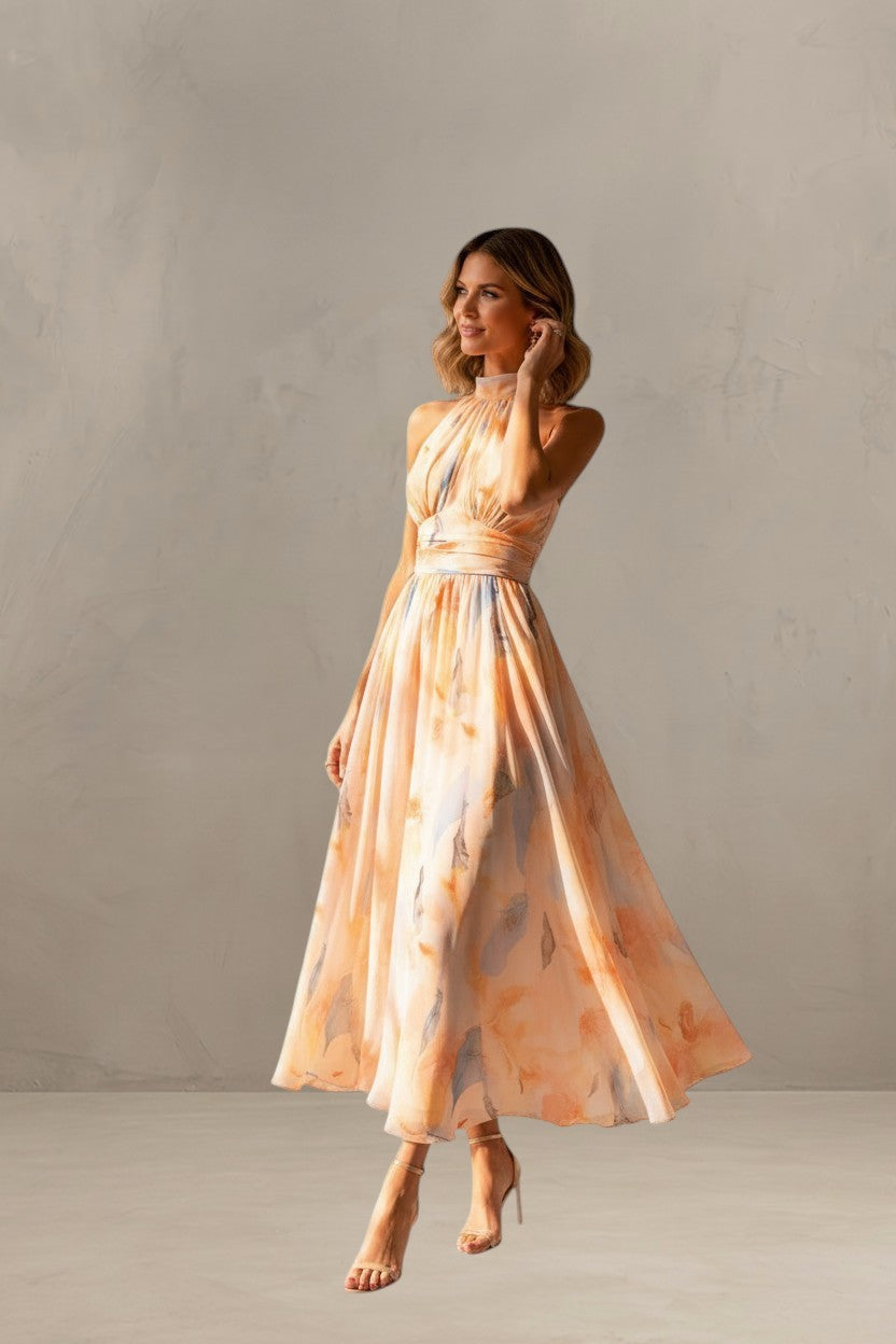 ESTHER | ROBE D'ÉTÉ À COL HALTER
