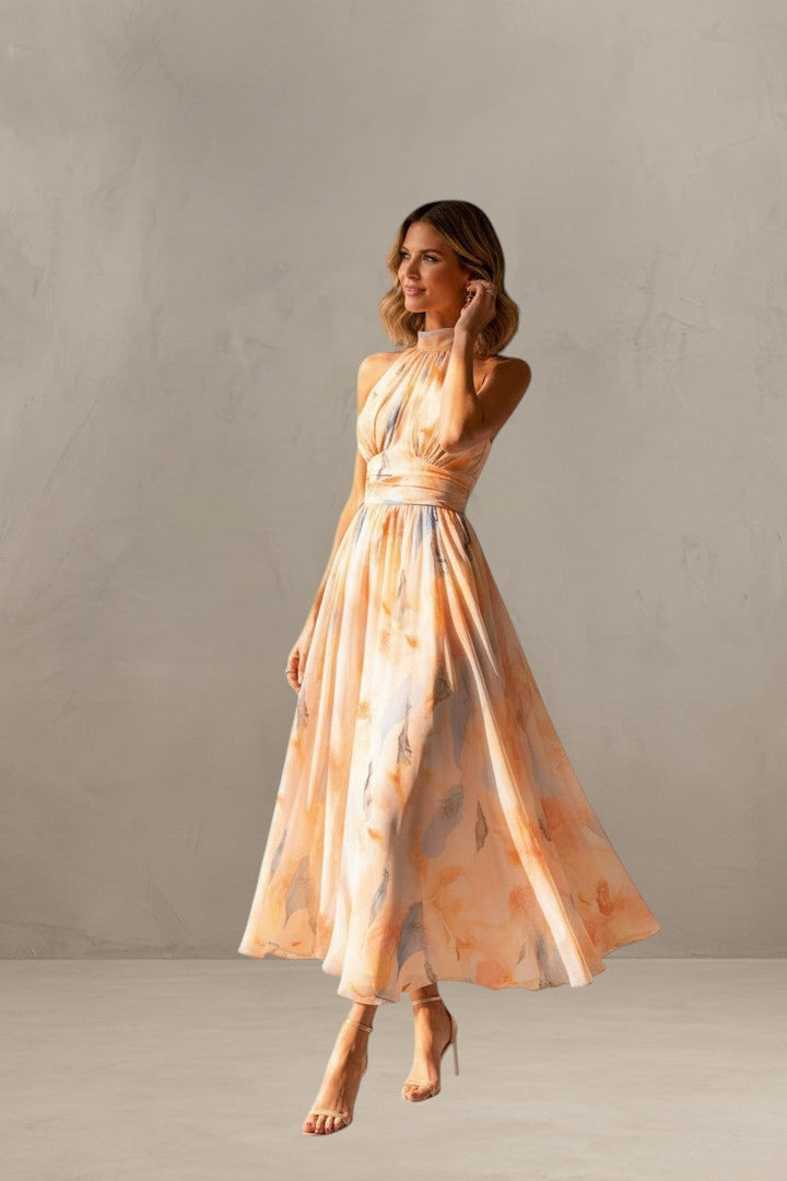 ESTHER | ROBE D'ÉTÉ À COL HALTER