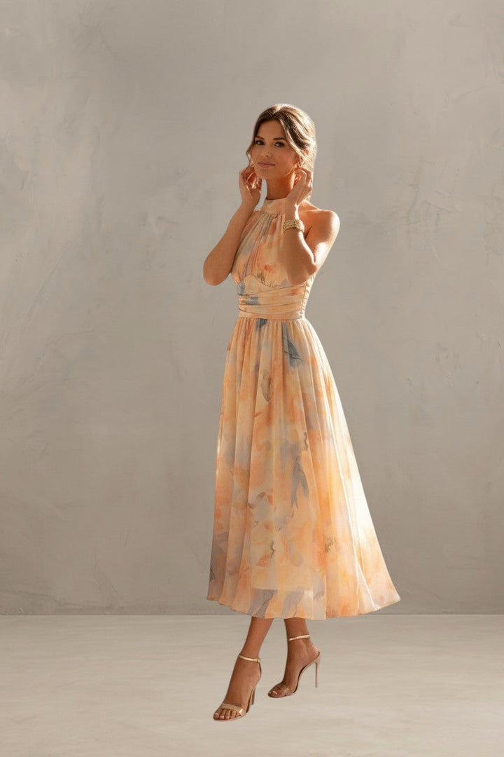 ESTHER | ROBE D'ÉTÉ À COL HALTER