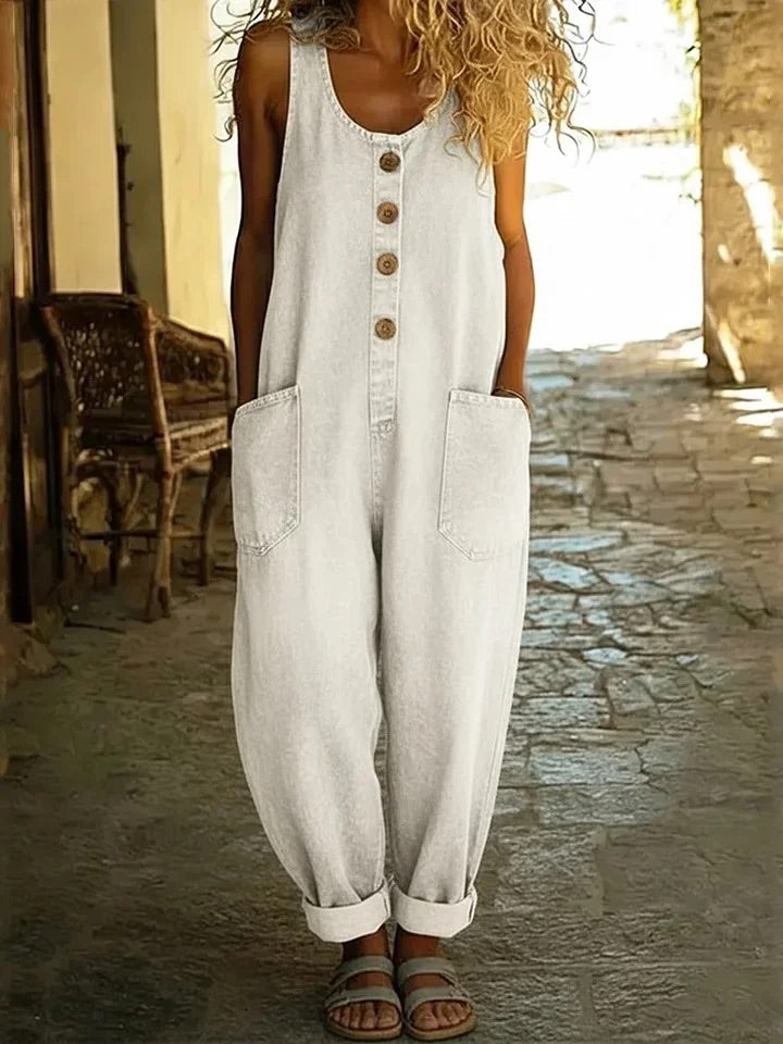 Ruth | Salopette en Denim Coton Vintage Lavé