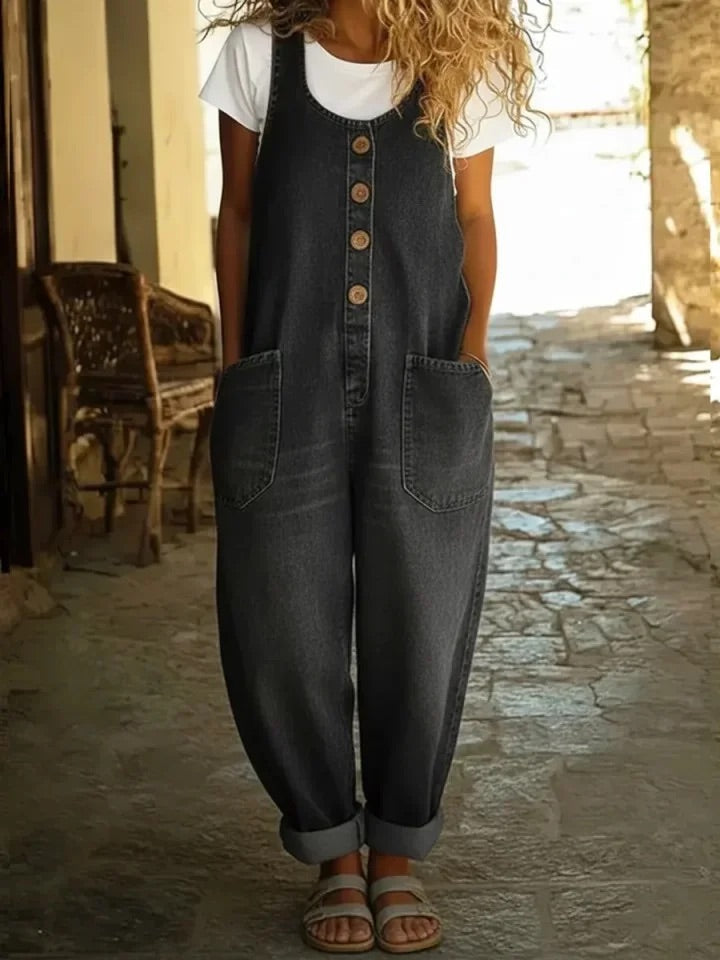 Ruth | Salopette en Denim Coton Vintage Lavé