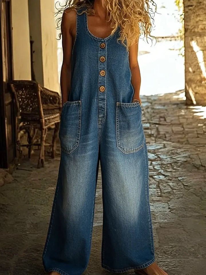 Ruth | Salopette en Denim Coton Vintage Lavé