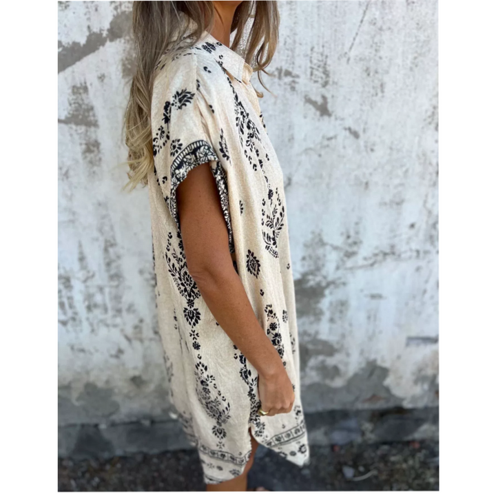 Emmeline | Robe Chemise Imprimée avec Poches