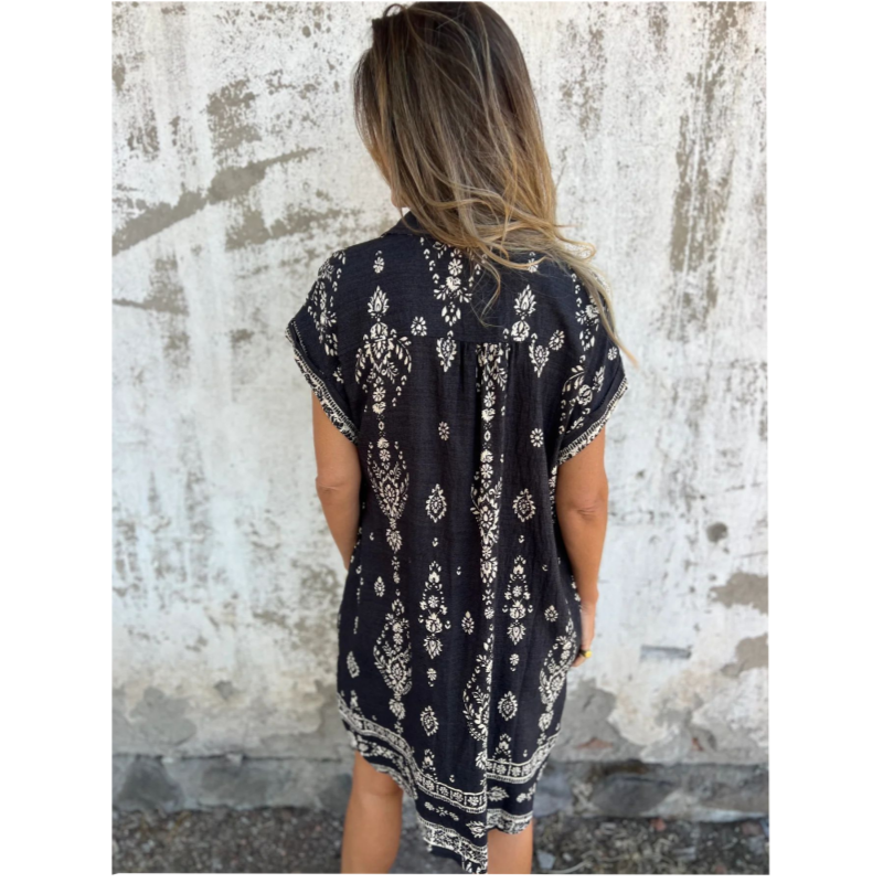 Emmeline | Robe Chemise Imprimée avec Poches
