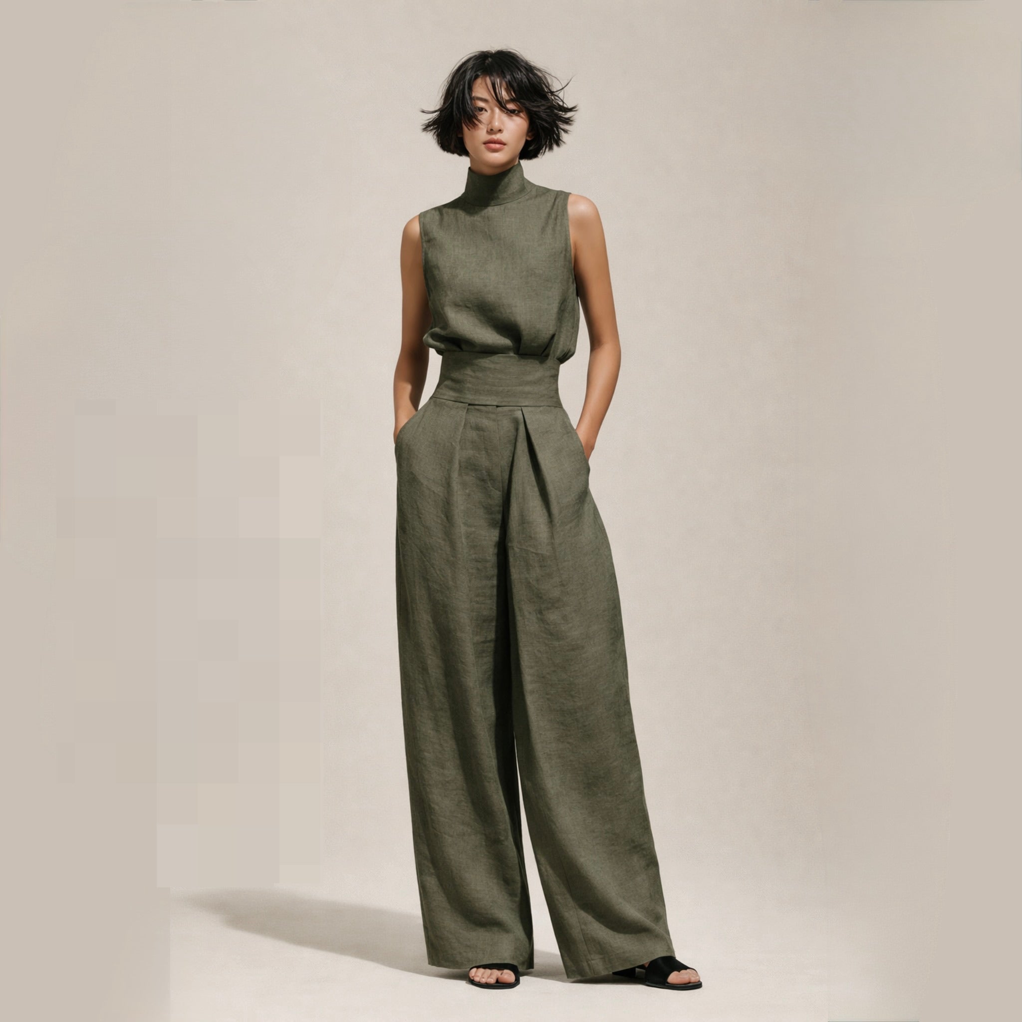 Elisa | Combinaison Élégante à Taille Haute