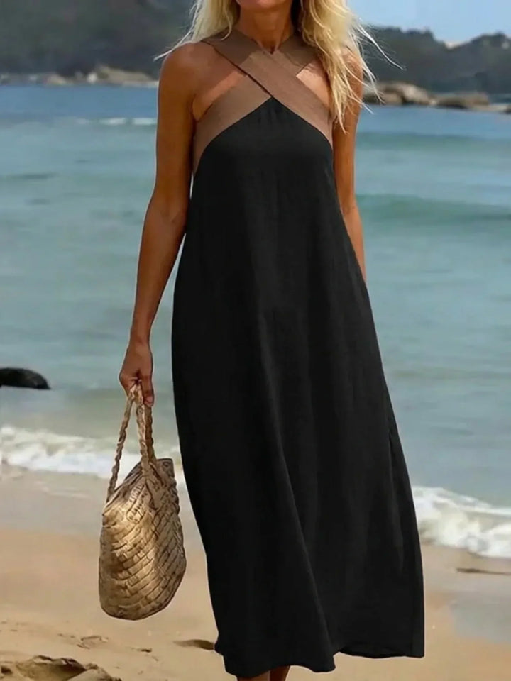 Quirine | Robe Maxi à Devant Enveloppé