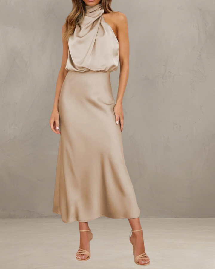 VIOLET | ROBE DRAPÉE SAHARA